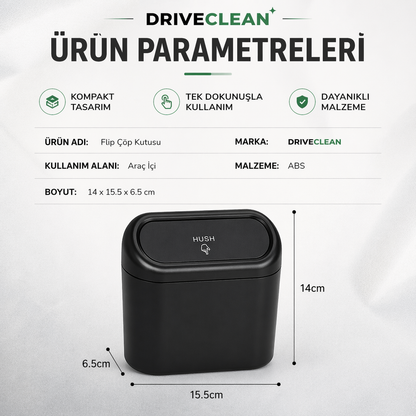 DriveClean™ Aracını Toparlayan Mini Çöp Kutusu